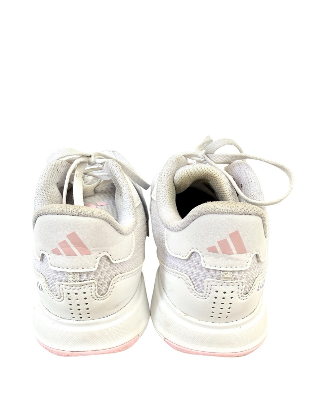Adidas White & Light Blue Athletic Sneakers Size 6.5 - Picture 4 of 7